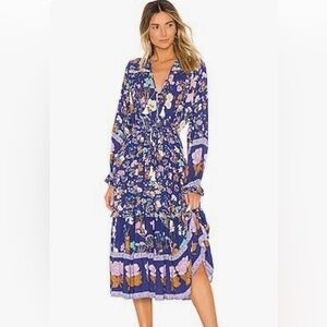 Spell Wild blooms midi dress M